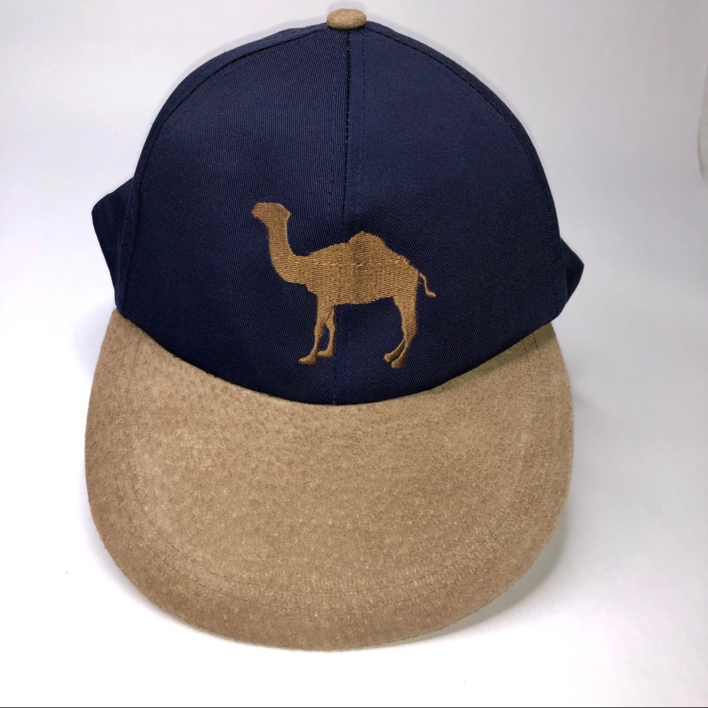 Vintage Camel Cigarettes Blue and Tan Hat